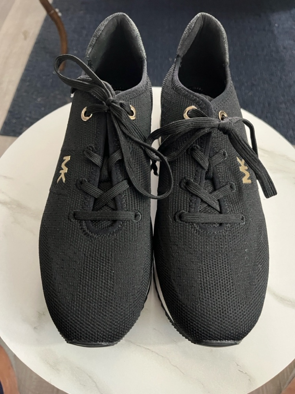 Michael Kors Black Knit Platform Sneakers - Picture 4 of 13
